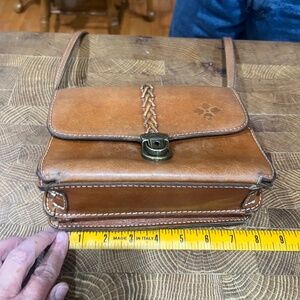 Patricia Nash Bianco Crossbody Tan Leather Large Convertible Organizer Wallet
